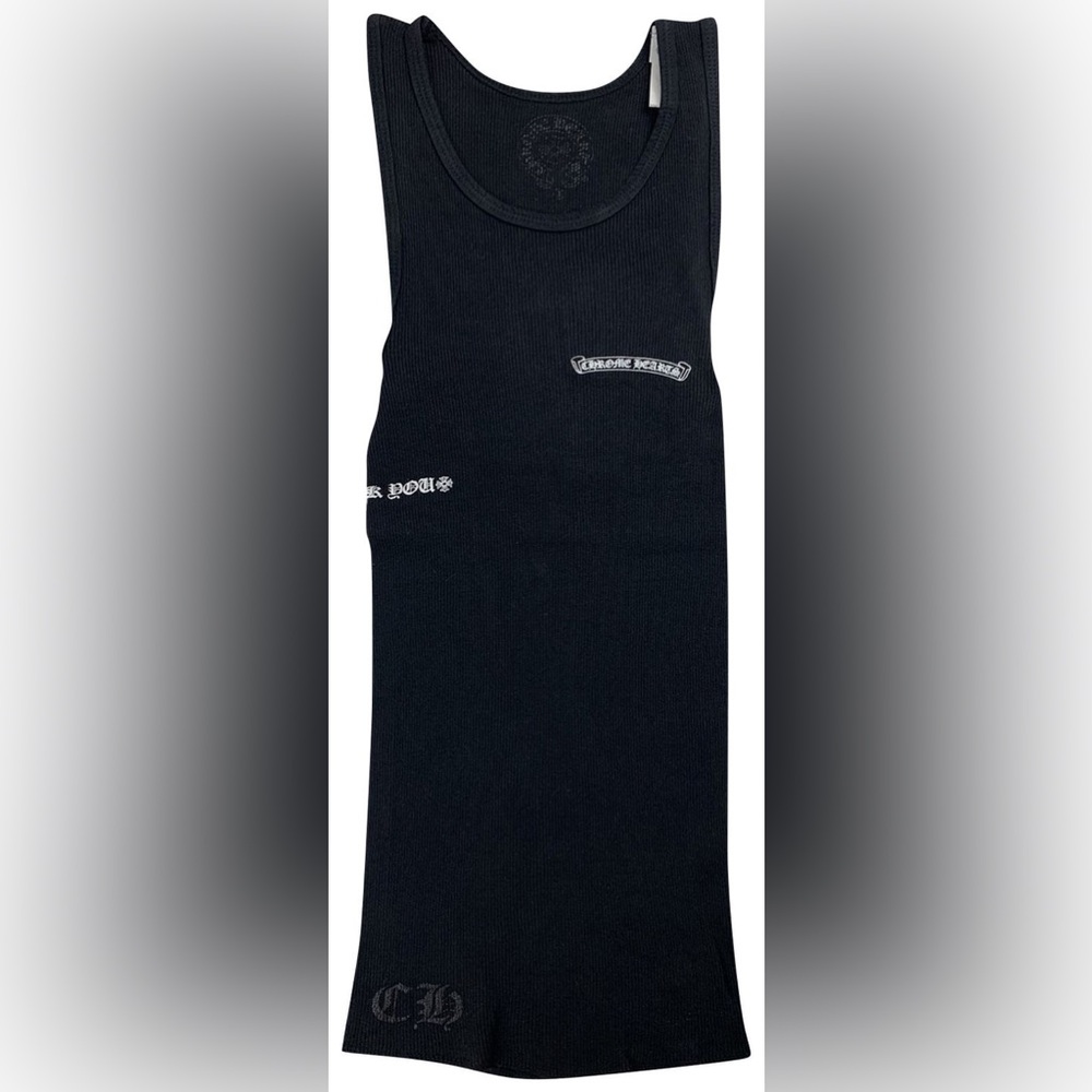 CHROME HEARTS Script Logo Tank Top 'Black'